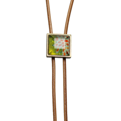 革紐ループタイ スタイリッシュ 和菊 ベージュ TAMARUSAN