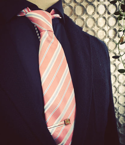 ネクタイピン シンプル 菊柄 オレンジ TAMARUSAN