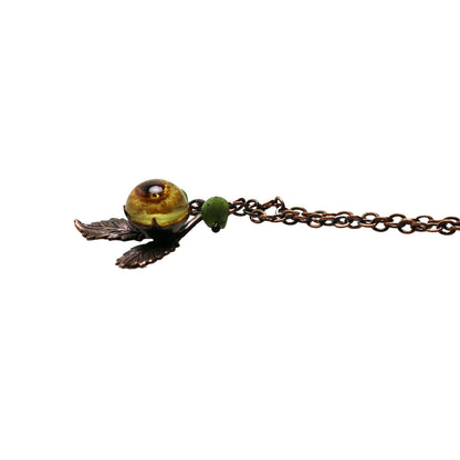 ネックレス 花 葉っぱ アンティーク風 TAMARUSAN