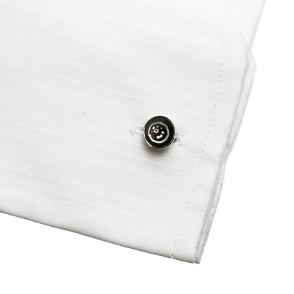 カフスボタン 白黒 亀甲 金 TAMARUSAN