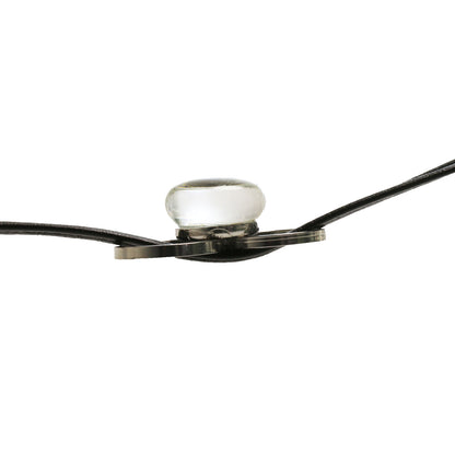 眼鏡チェーン 革紐 ヘマタイト 水晶 メンズ 黒 白 TAMARUSAN