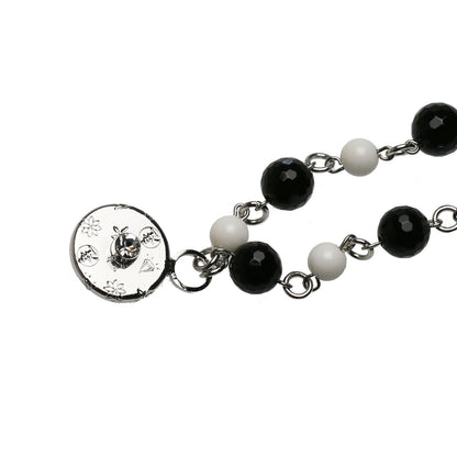 眼鏡ホルダー ネックレス オニキス 白黒 2way 眼鏡ホルダー