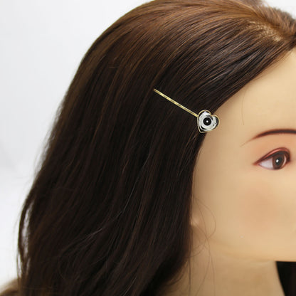 ヘアピン ハート 白黒 的 24k 金 TAMARUSAN
