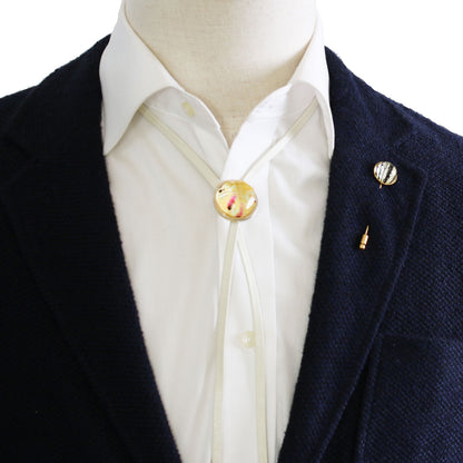 ハットピン 白黒 縞柄 男女兼用 金 ラペルピン