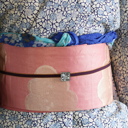 帯留め 唐草 白黒 シンプル TAMARUSAN