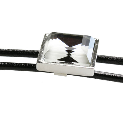 革紐ループタイ 白黒 モダン メンズ TAMARUSAN