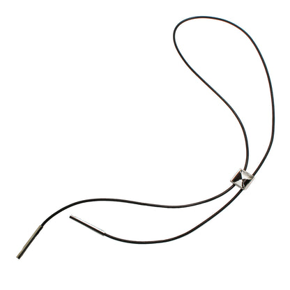 革紐ループタイ 白黒 モダン メンズ TAMARUSAN