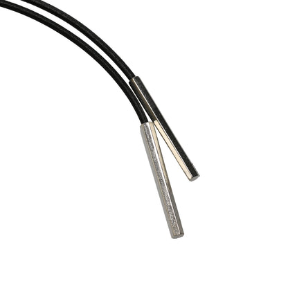 革紐ループタイ 市松 四角 白黒 TAMARUSAN