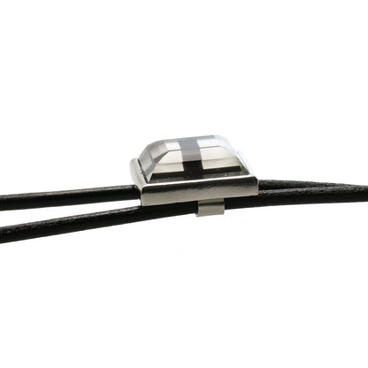 革紐ループタイ 白黒 クロス 十字 メンズ TAMARUSAN