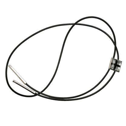 革紐ループタイ 白黒 クロス 十字 メンズ TAMARUSAN