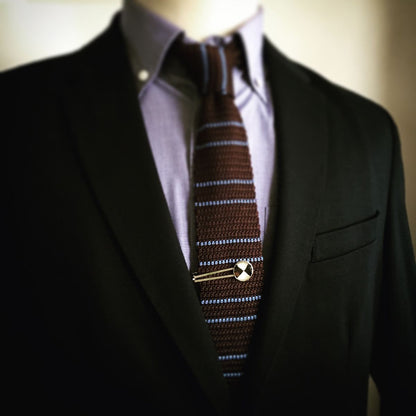 ネクタイピン シンプル 白黒 贈り物 ネクタイピン