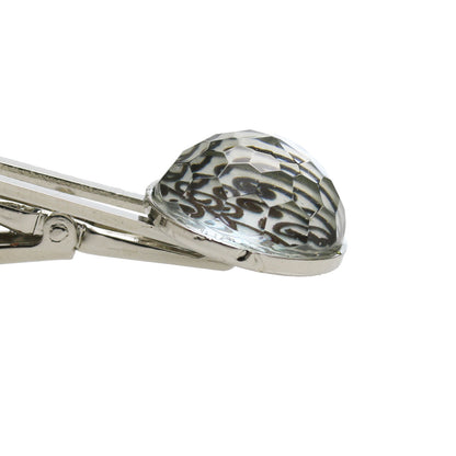 ネクタイピン 唐草 白黒 丸 贈り物 ネクタイピン