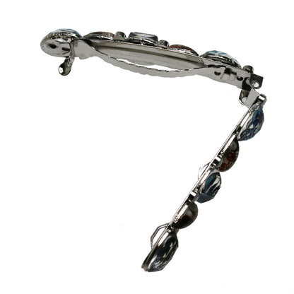 バナナクリップ バレッタ ユリ マーブル 青 TAMARUSAN