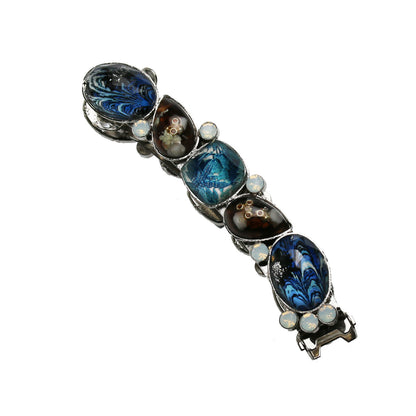 バナナクリップ バレッタ ユリ マーブル 青 TAMARUSAN