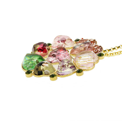 ブローチネックレス ゴールド カラフル マルチカラー TAMARUSAN