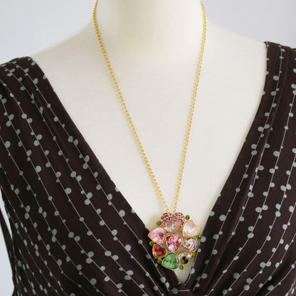 ブローチネックレス ゴールド カラフル マルチカラー TAMARUSAN