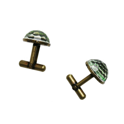 カフスボタン 緑 丸 ユリ TAMARUSAN