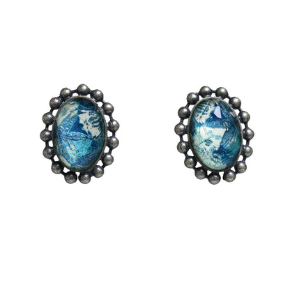 シンプル イヤリング 贈り物 おしゃれ 高級 青 TAMARUSAN