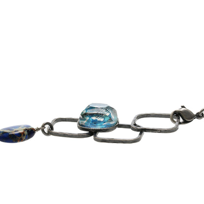 眼鏡ホルダー ネックレス 青 ラピスラズリ 眼鏡ホルダー