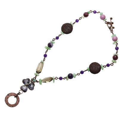 眼鏡ホルダー 紫 ネックレス アメジスト 古希 眼鏡ホルダー