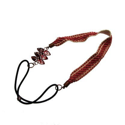 ヘアバンド 赤 リボン 葉っぱ ヘッドバンド