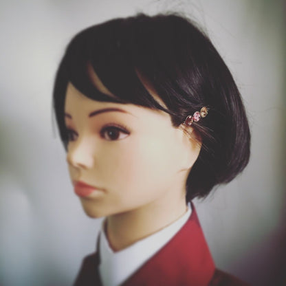 ヘアピン 赤 華やか 高級 贈り物 大人 高級ヘアピン