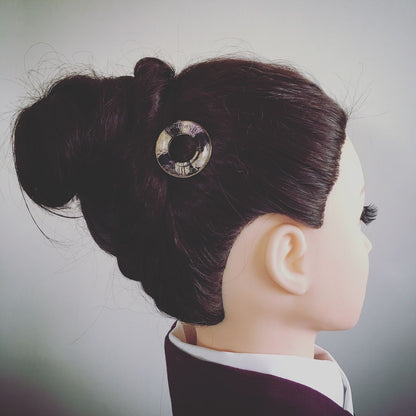 パッチン留め ユリ 紫 ドーナツ型 和装 TAMARUSAN