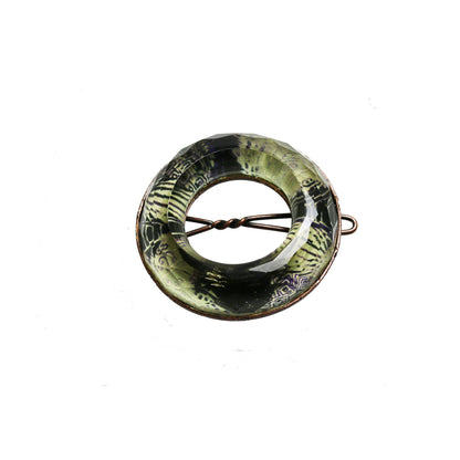 パッチン留め ユリ 紫 ドーナツ型 和装 TAMARUSAN