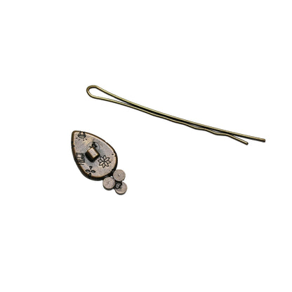 ヘアピン 緑 ユリ 丸 TAMARUSAN