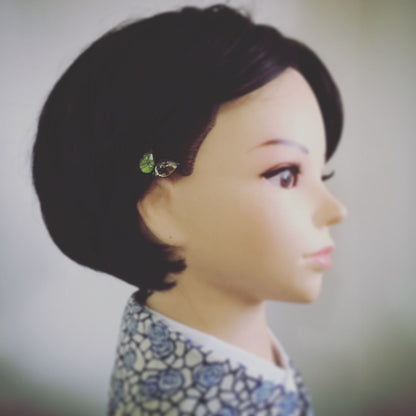 ヘアピン 緑 ユリ 葉っぱ 和装 高級 TAMARUSAN