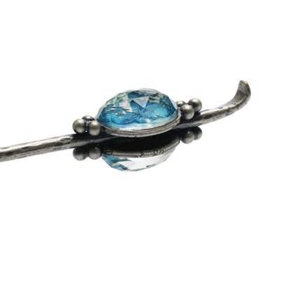 かんざし 青 ユリ 和風 一本挿し TAMARUSAN