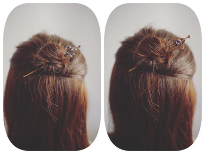 かんざしバレッタ 組紐 シルク ピンク ユリ TAMARUSAN