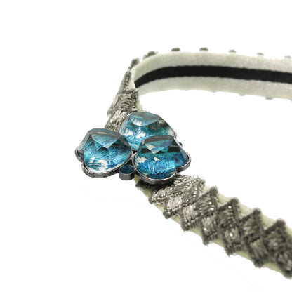 リボンチョーカー スミレ 青 ユリ レース TAMARUSAN