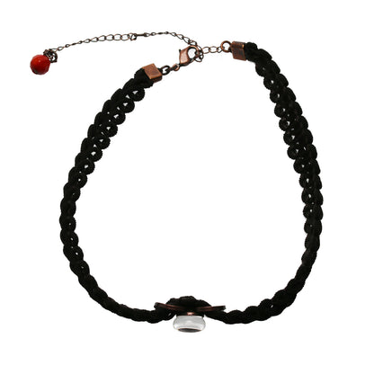 レースリボンチョーカー 赤 ユリ 珊瑚 TAMARUSAN