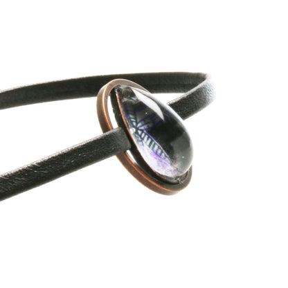 革紐チョーカー ユリ 紫 アメジスト TAMARUSAN