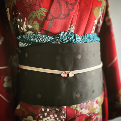 帯留 赤 ピンク ハート ユリ 梅 TAMARUSAN