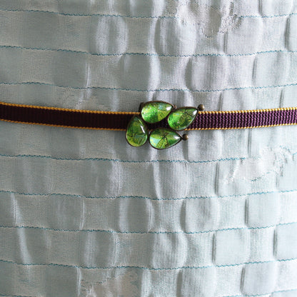 帯留め 黄緑 ユリ おしゃれ TAMARUSAN