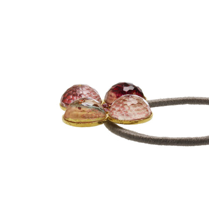 ヘアゴム 花 ピンク 樹脂 高級ヘアゴム