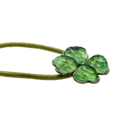 ヘアゴム 緑 ユリ クローバー 贈り物 TAMARUSAN