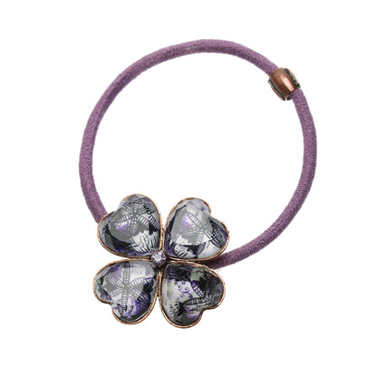 ヘアゴム 紫 ユリ 花 贈り物 TAMARUSAN