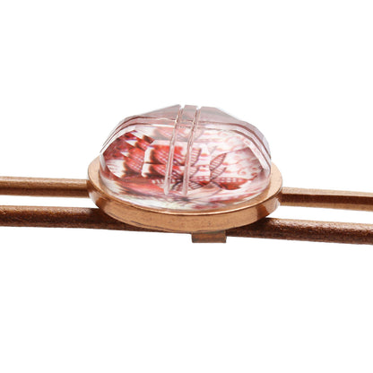 革紐ループタイ 赤 珊瑚 男女兼用 TAMARUSAN