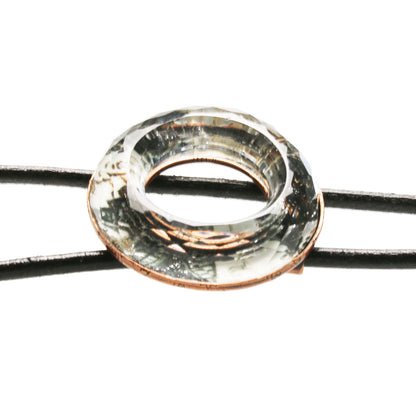 革紐ループタイ ユリ ドーナツ型 白 TAMARUSAN