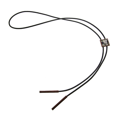 革紐ループタイ 紫 男女 カジュアル ネクタイ TAMARUSAN