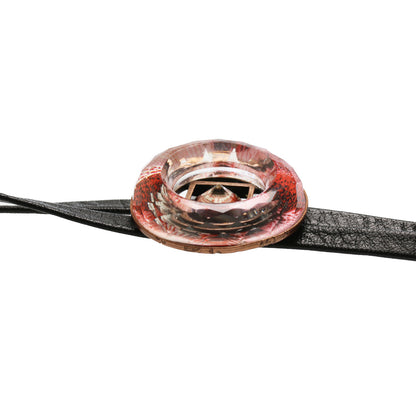 革紐ループタイ ユリ 赤 男女兼用 TAMARUSAN