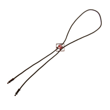 組紐ループタイ 赤 ユリ シルク 男女兼用 TAMARUSAN