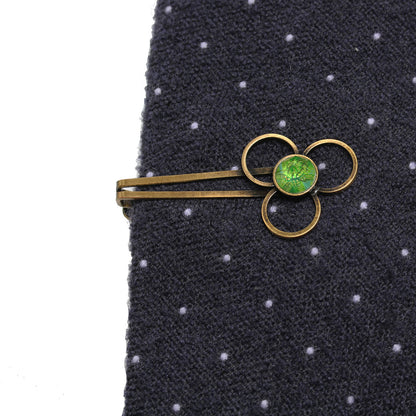 ネクタイピン ユリ 緑 花 贈り物 TAMARUSAN