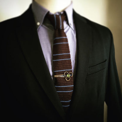 ネクタイピン ユリ 緑 花 贈り物 TAMARUSAN