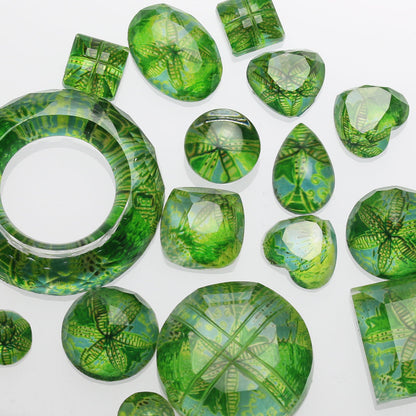 革紐ループタイ 緑 ユリ メンズアクセサリー ループタイ