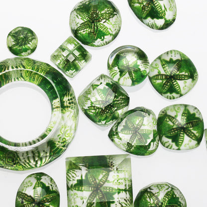 チョーカーネックレス 白 緑 淡水パール オニキス TAMARUSAN