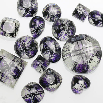 ハットピン 蝶 紫 アメジスト TAMARUSAN